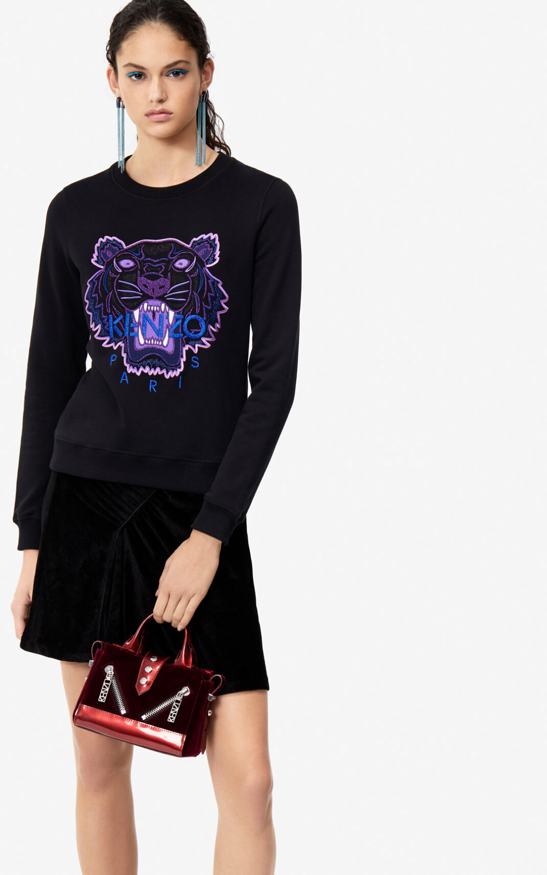 Sweatshirt Kenzo Tiger Feminino - Pretas | 479PLIEHT